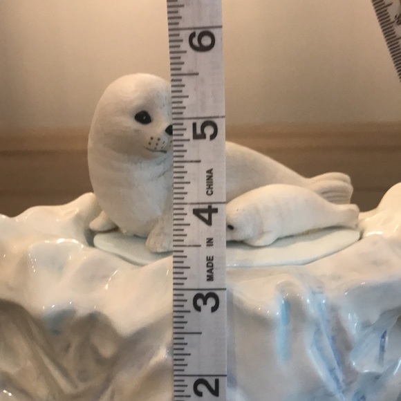 Rare OCI Omnibus Fitz & Floyd seal mother and pup on ice tea set pot sugar cream - Picture 15 of 16